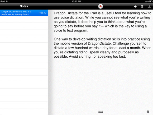 Dragon-app voor iPod