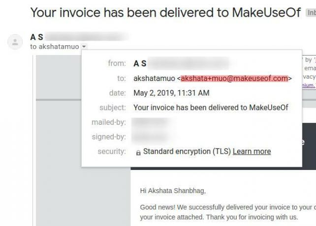 E-mail ontvangen op Gmail-alias gemaakt met een scheidingsteken