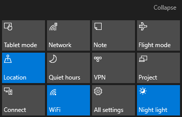 windows 10 actiecentrum