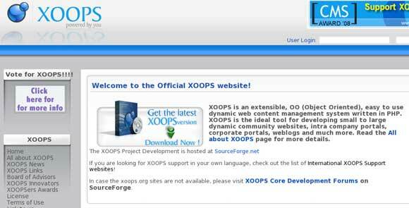 xoops - het beste open source script voor sociale netwerken