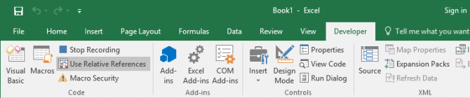 hoe een macro op te nemen in Excel 2016