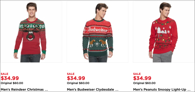 Kohls Mens Ugly Christmas Sweaters