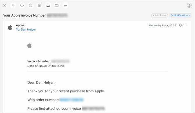 Apple factuur-e-mail