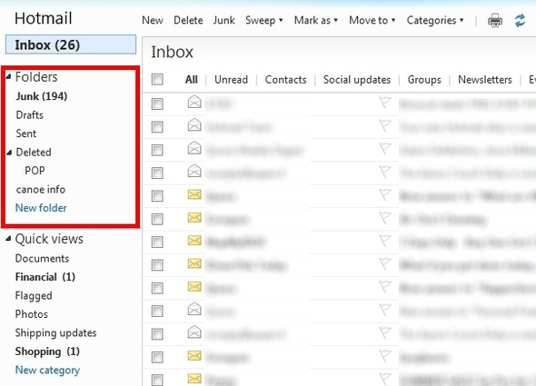 Voer eenvoudig een volledige revisie uit van uw Hotmail-inbox en onderhoud deze. 17 Inbox-weergavemappen
