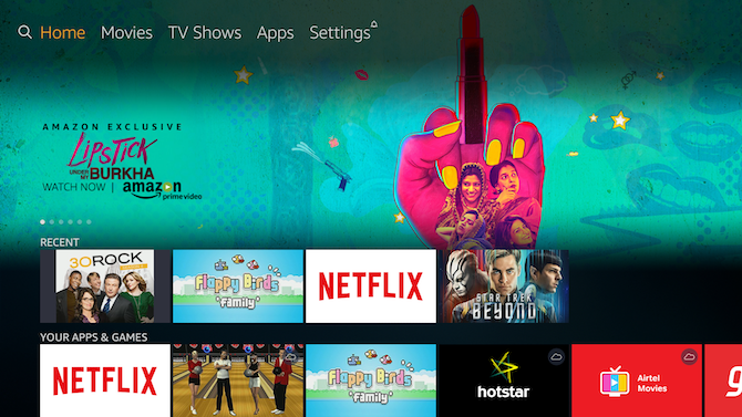 Hoe Amazon Fire TV Stick te gebruiken: bestemmingspagina of startscherm 