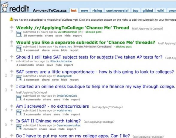 ApplyingtoCollege SubReddit