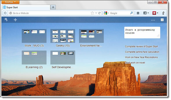 Begin uw dag super met visuele bladwijzers en een eenvoudige takenlijst [Firefox] super start01
