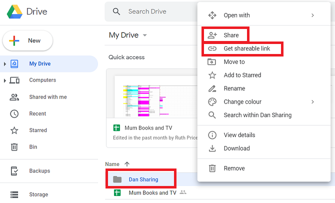 google drive gedeelde map