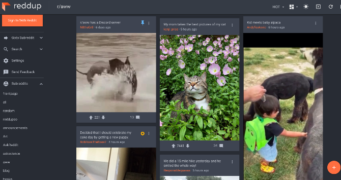 Reddup is een prachtige interface voor Reddit met een diavoorstelling om foto's te bekijken