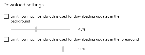 Windows 10 Download bandbreedte-instellingen