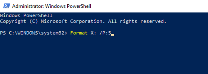 Veeg een harde schijf schoon met Windows PowerShell