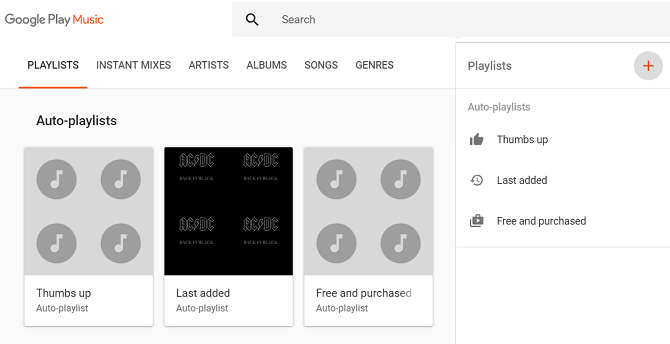 google play muziek afspeellijst aanmaakmenu