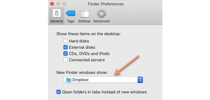 Finder-voorkeuren Mac