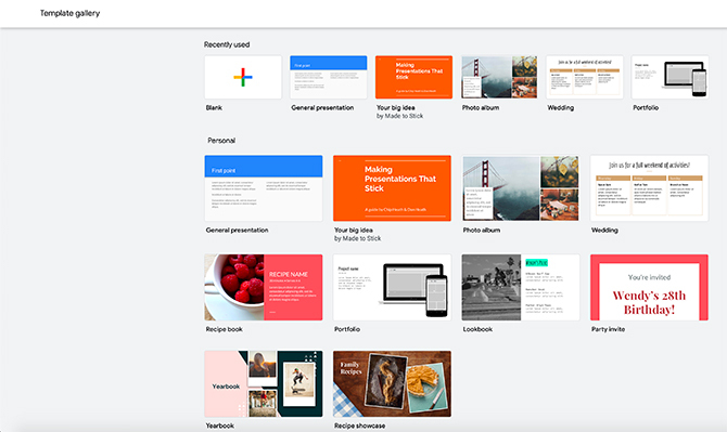 Hoe maak je een presentatie Google Slides-sjabloongalerij