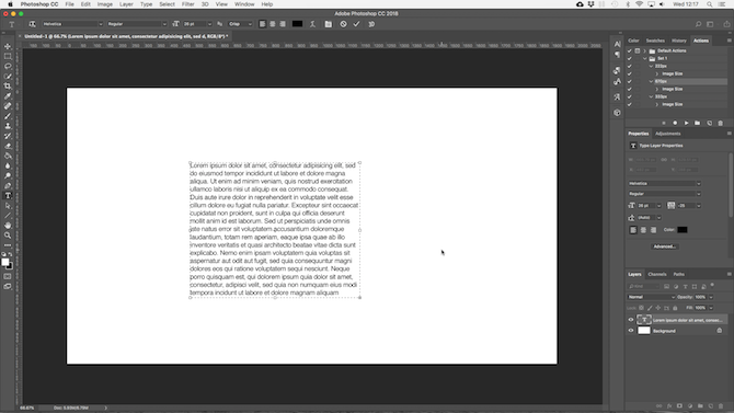 werken met tekst in photoshop - photoshop alineatekst