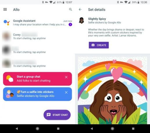 Google Allo Home en Stickers