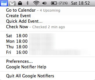 google agenda synchroniseren mac