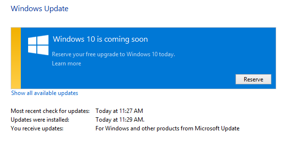 Windows 10 komt Windows Update