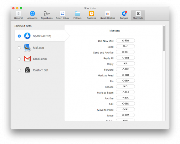 spark e-mail app voor Mac-instellingen