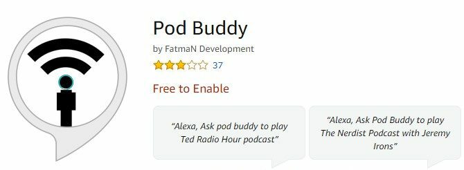 Pod Buddy voor Amazon echo-podcasts