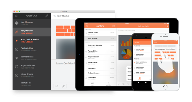 Confide is een instant messenger die automatisch berichten verwijdert nadat ze zijn gelezen en schermafbeeldingen stopt