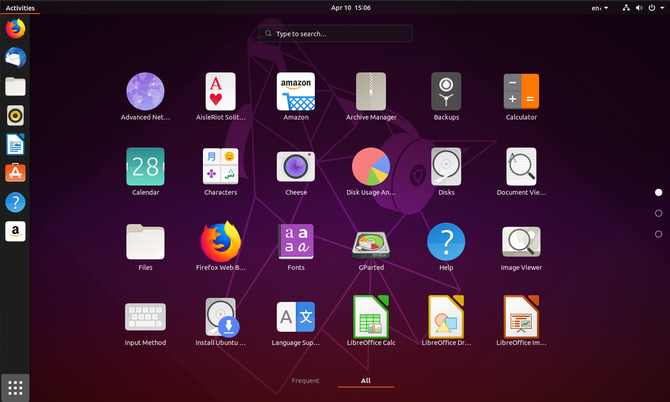 Ubuntu 19.04 app-lade met nieuw pictogramthema