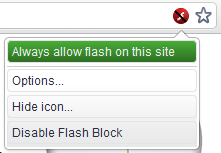 blokkeren flash chrome extensie