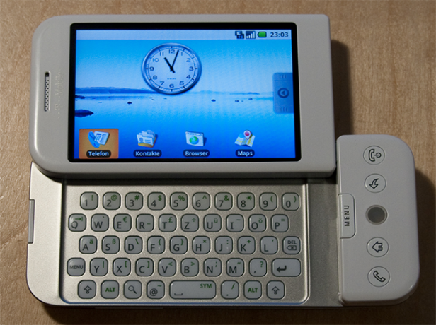 Android Eerste uitgebrachte smartphone HTC Dream