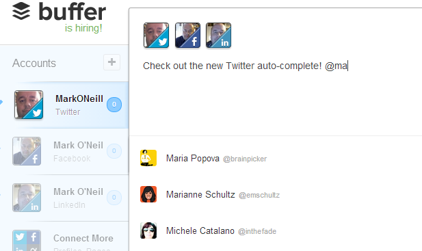 Buffer introduceert Smart Twitter Auto-Complete twitterautocomplete1