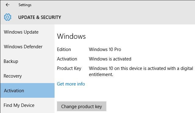 Windows 10 digitale rechten