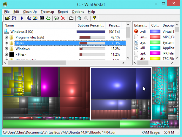 zien wat ruimte gebruikt op windows drive met windirstat