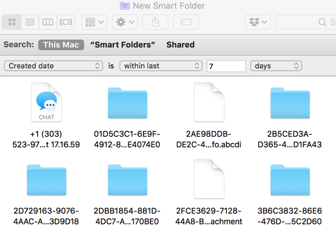 Mac Smart Folders Recente documenten