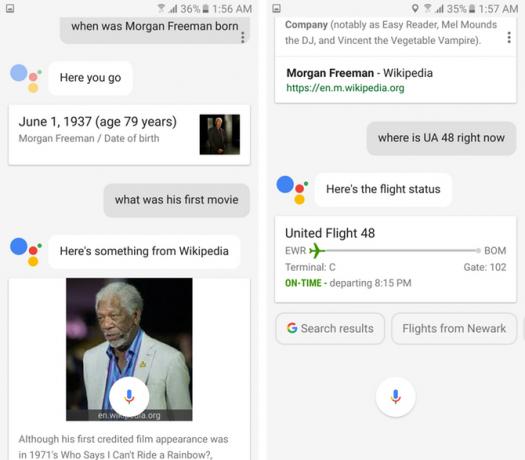 google assistent kennisgrafiek vluchtstatus