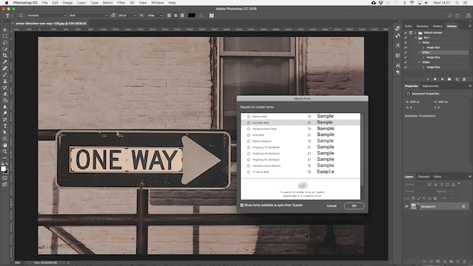 werken met tekst in photoshop - photoshop match font