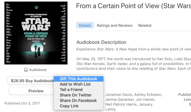 audioboeken cadeau doen in iTunes