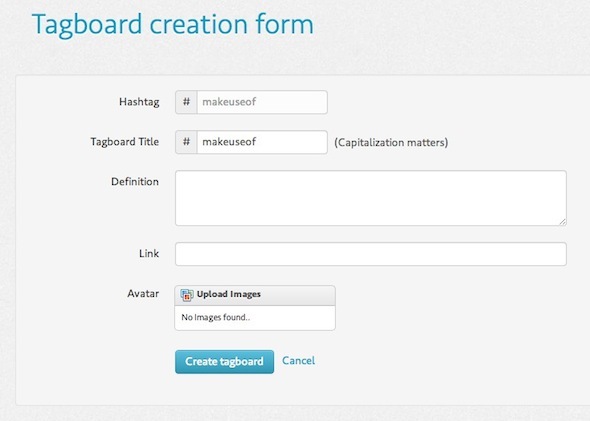 Zoek hashtags in sociale netwerken met Tagboard Maak Tagboard