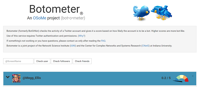 botometer bot analyse tool