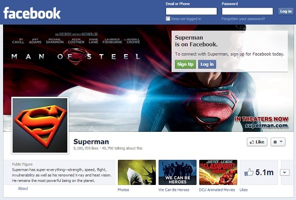 10 fictieve personages die waanzinnig populair zijn op Facebook Facebook Superman